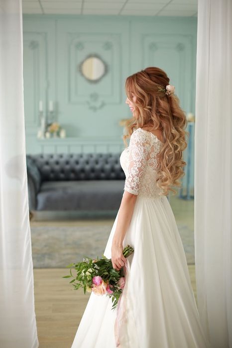 Свадебное платье шифоновое