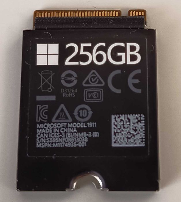 SSD 256GB Microsoft 1911 M.2 2230PCI-Express 3.0 x4 NVme laptoptableta