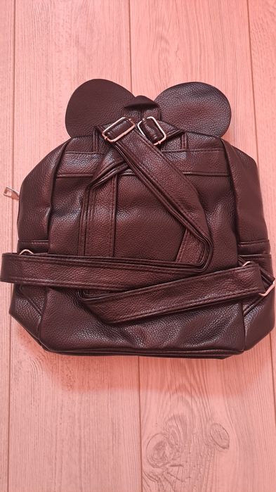 Черна раничка стил "Мини Маус"