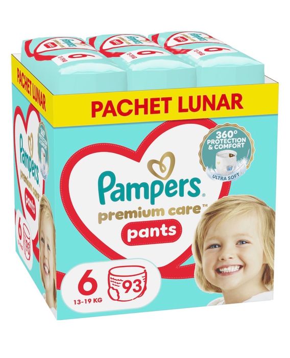 Pampers Premium Care Pants original XXL Box, Marimea 6, 13kg-19kg, 93 buc