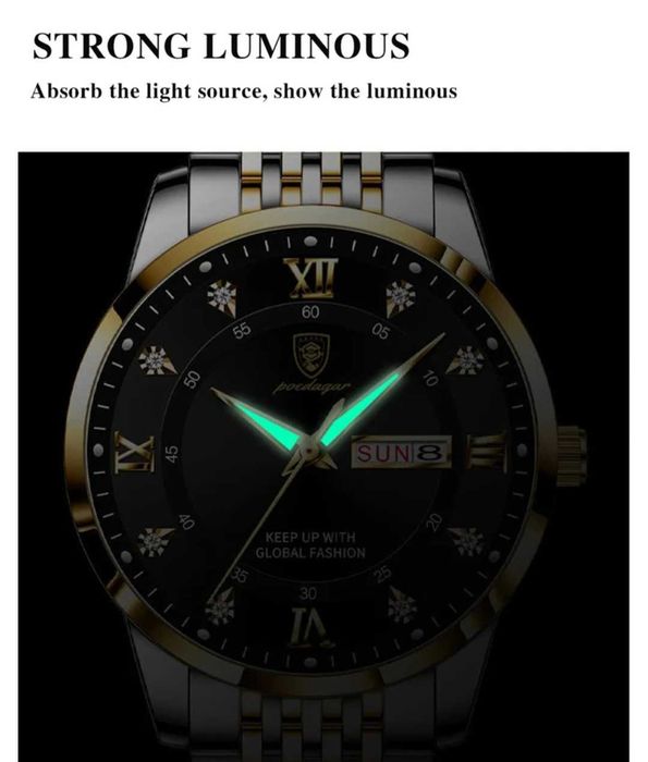 Ceas POEDAGAR cu dublu calendar