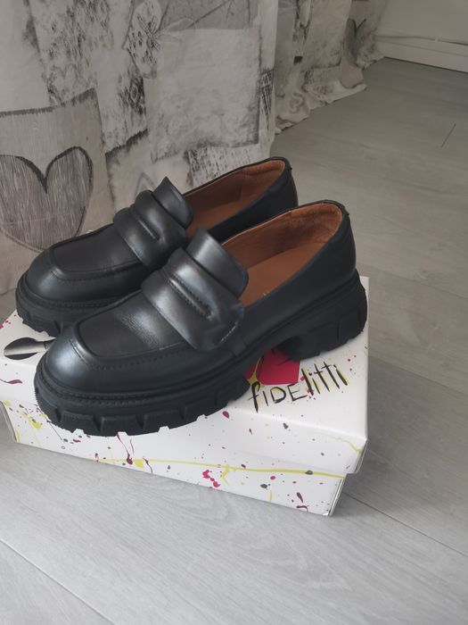 Mocasini piele neagra
