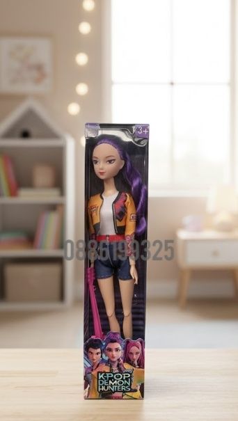 Пееща K-POP Demon Hunters Кукла - Светещо сърце/музика Rumi/Zoey/Mira