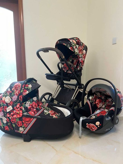 Бебешка количка Cybex fashion spring blossom dark комплект.