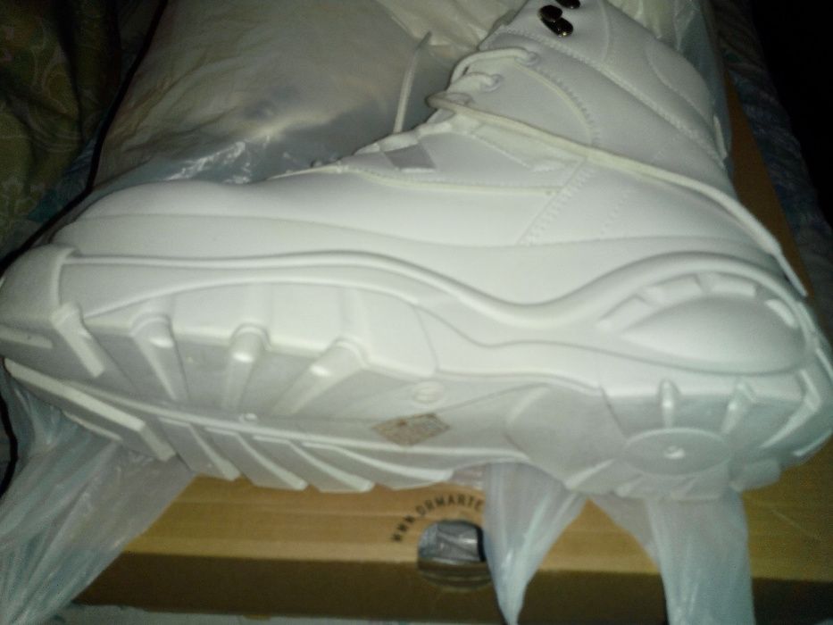 Adidasi albi inalti (platforma) - ghetute-botine