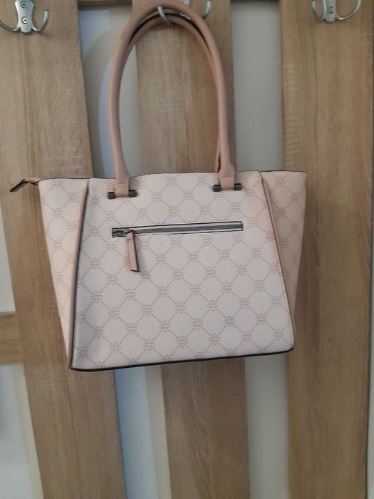 Дамска чанта, розово и бяло