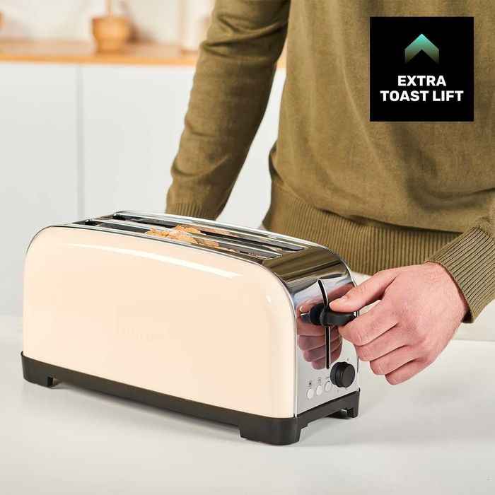 Тостер Taurus Vintage Cream, 1400W, Дълги Слота