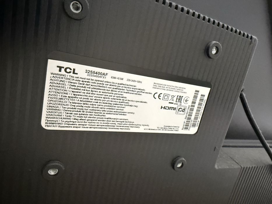 Televizor TCL LED 32S5400AF, 80 cm, Smart Android TV, HD Ready,