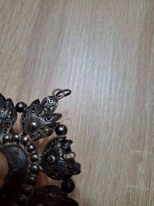 Pandativ/medalion antik argint masiv filigram