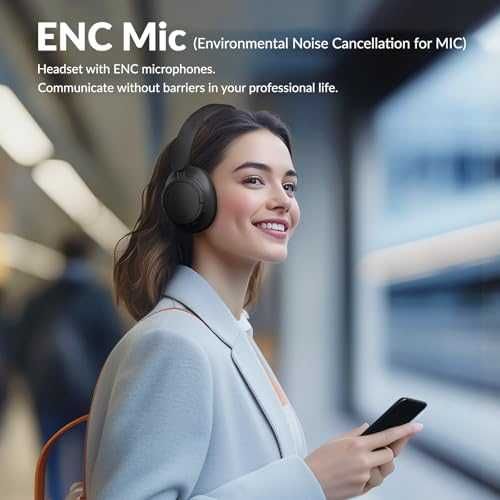 Нови TONEMAC H7 Bluetooth слушалки – ANC, 80ч, Hi-Fi, двойна връзка