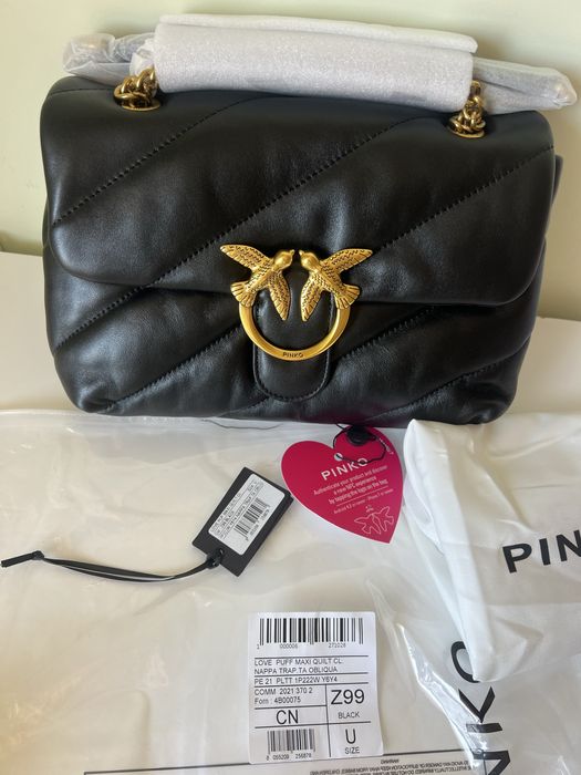 Чанта Pinko от естествена кожа