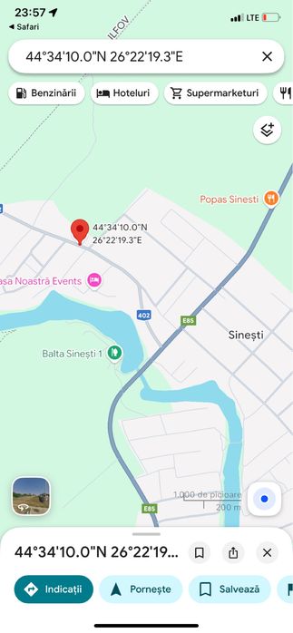 Oferta. Teren intravilan de vanzare Sinesti 500m