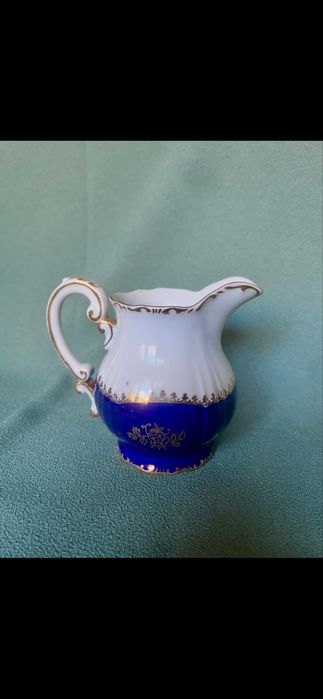 Serviciu de Ceai/Cafea Zsolnay Hungary - Pompadour III - Cobalt si Aur