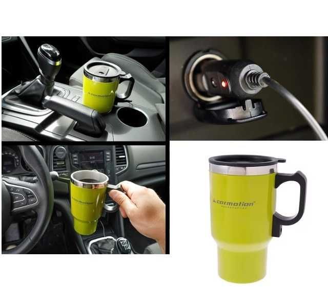 Електрическа чаша за автомобил, Термо чаша за кола, 12V, 450 мл