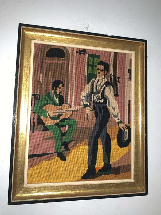 Tablou goblen in rama de lemn set