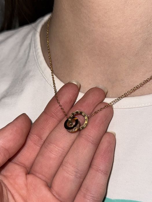 Lant aur 18K placat inoxidabil cu pandantiv elegant dama