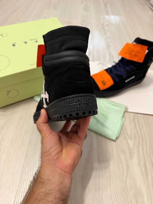 Adidasi OFF WHITE Court 3.0 - High White SNEAKERS Premium din Piele Full Box NOI