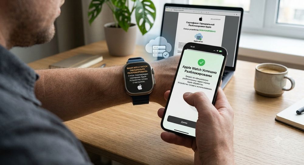 Разблокировка Apple Watch от iCloud