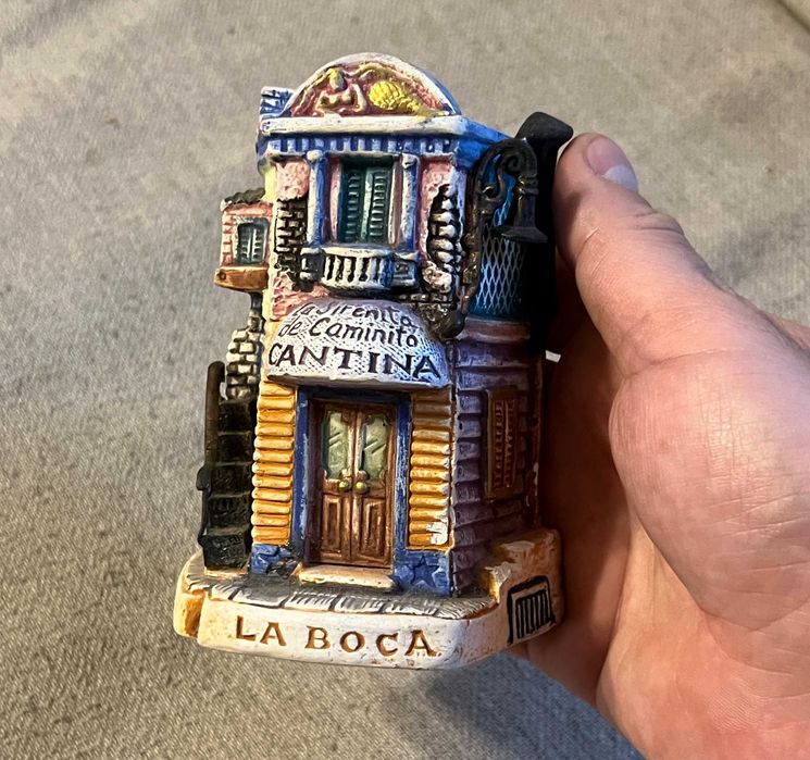 Suvenir La Boca Buenos Aires Caminito casuta decor ceramica 12 cm