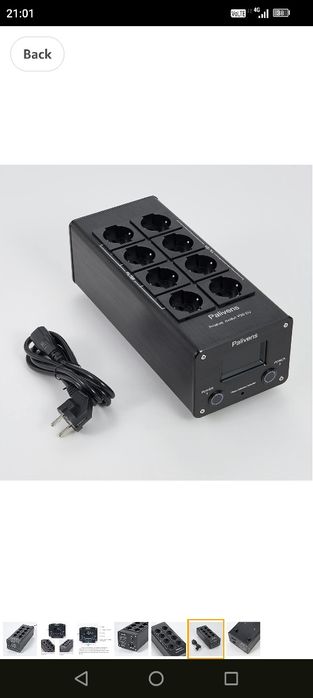 Priză de alimentare cu filtru HiFi în 8 căi