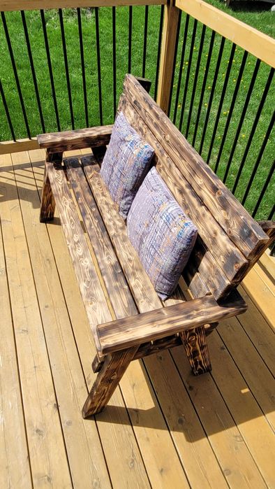 Banca din lemn de pin