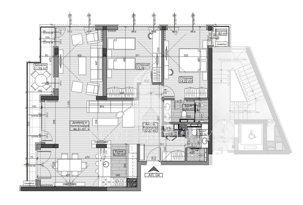 Продава се Тристаен апартамент в София, Манастирски ливади - 146 кв.м за 1482 €/кв.м - Снимка #1