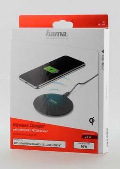 Incarcator Wireless HAMA FC-10 Metal QI Fast Charge 10W Sigilat Nou