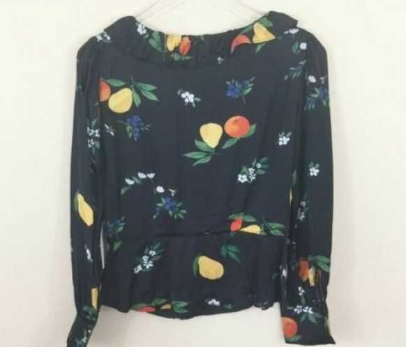 Нов Capulet Елегантен Пеплун Топ с 3/4 Ръкав Размер М