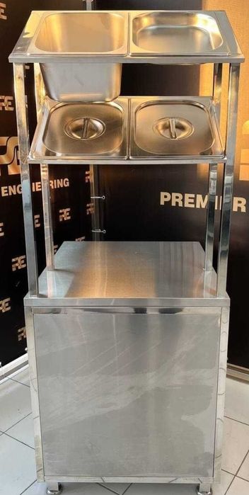 Линия раздачи мармит, холодильник, нержавейка. Nerjaveyka.