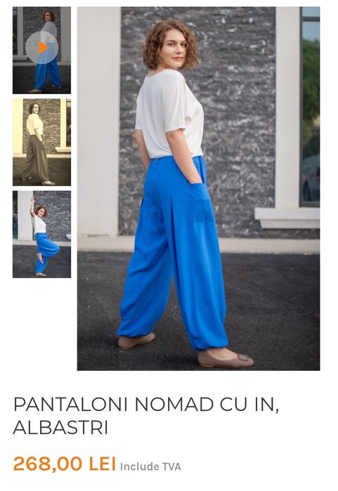 Pantaloni S Nomad albaștri sau verzi de la Joa