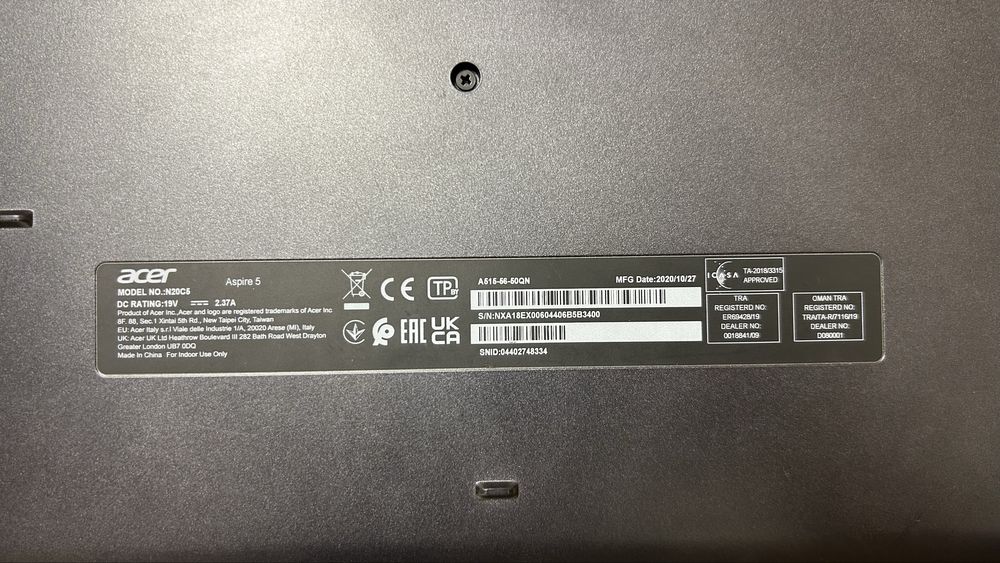 Laptop Acer Aspire A515-56-50QN