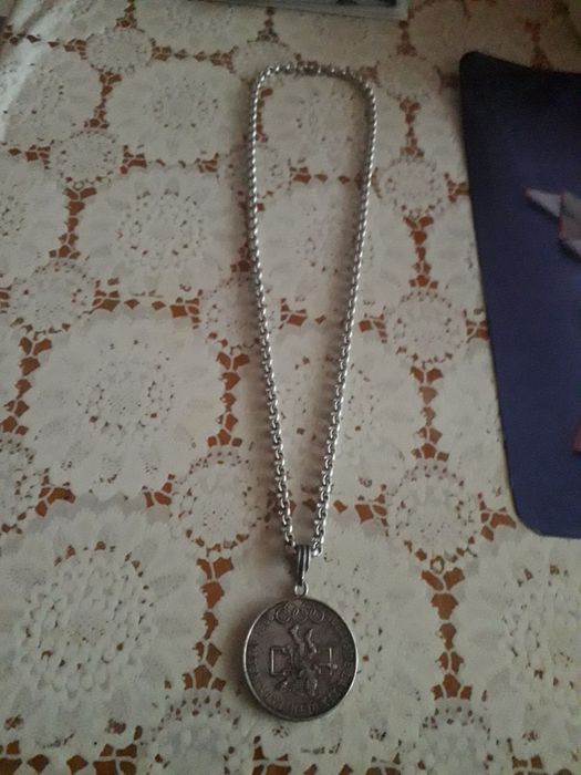 Vand lant si medallion din argint 61g