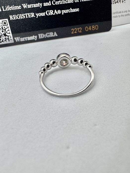 Сребърен пръстен с мойсанит (Диамант) 0.5 карата