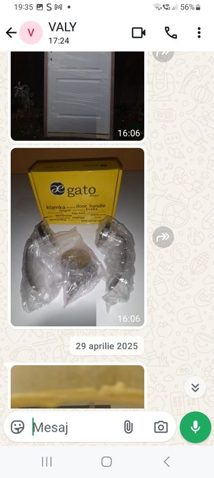 Vând 2 uși de interior  albe