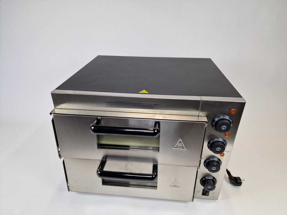 Cuptor Electric Dublu pentru Pizza 40 x 40 cm Otel Inoxidabil