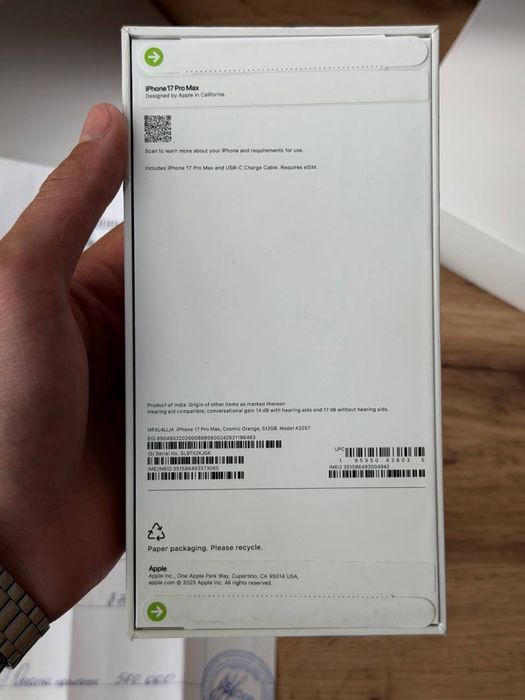 iPhone 17 Pro Max e-SIM (512Gb)/Айфон 17 Про Макс (512ГБ)|Рассрочка 24