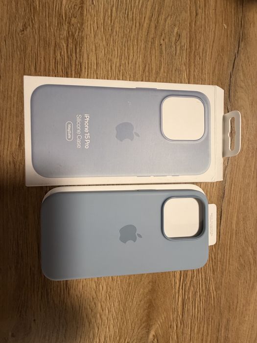 Husa originala Apple iPhone 15 Pro Silicon Case Light Blue – MagSafe