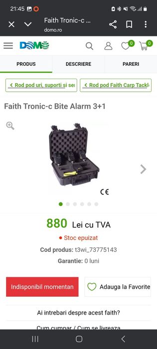 Set 3+1 avertizori faith tronic-c, impecabili