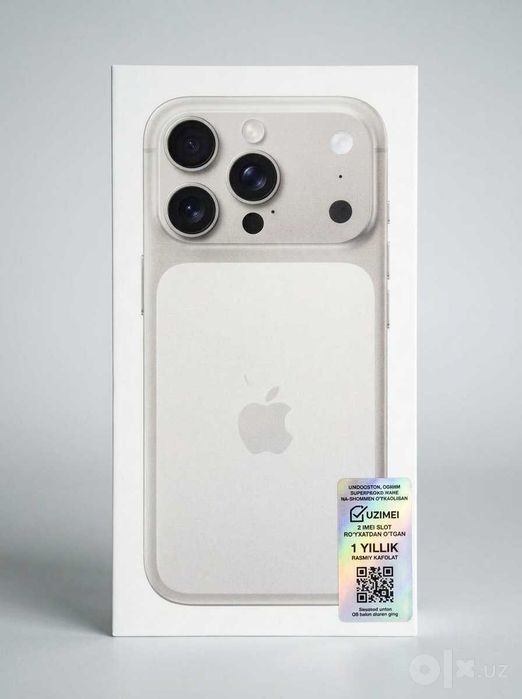 Apple iPhone 17 Pro 256GB Silver — Официальный Sim+Esim, UZIMEI 100%