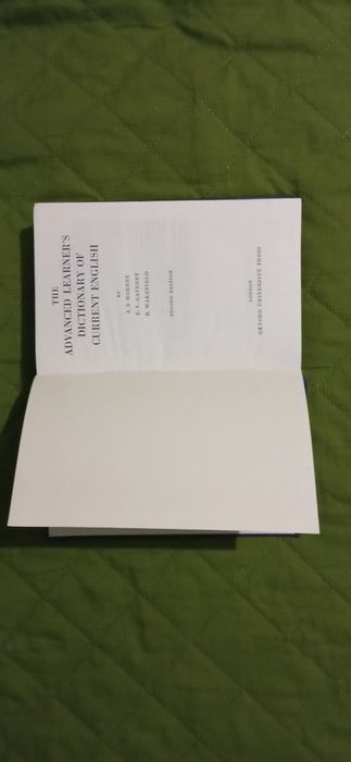 Dictionar englez Oxford Advanced Learner's Dictionary editia 1963