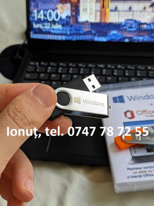 Stick bootabil cu licenta Windows 7, 8.1, 10 sau 11, Microsoft Office