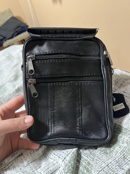 Мъжка чантичка от естесвена кожа