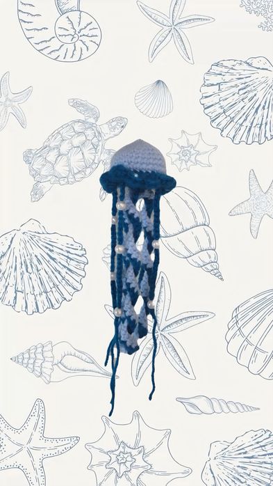 un breloc meduza croșetat