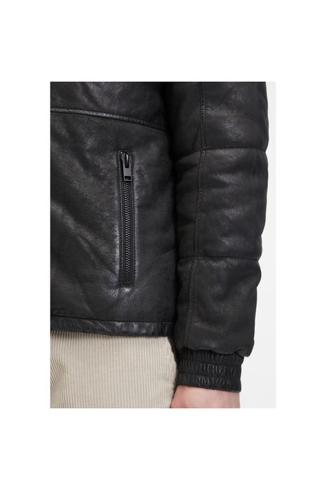 Geaca de Iarna din Piele Barbati 2.0 by Mauritius Neagra G2MAbito