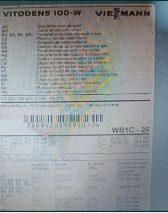 Piese Viessmann Vitodens 100 W