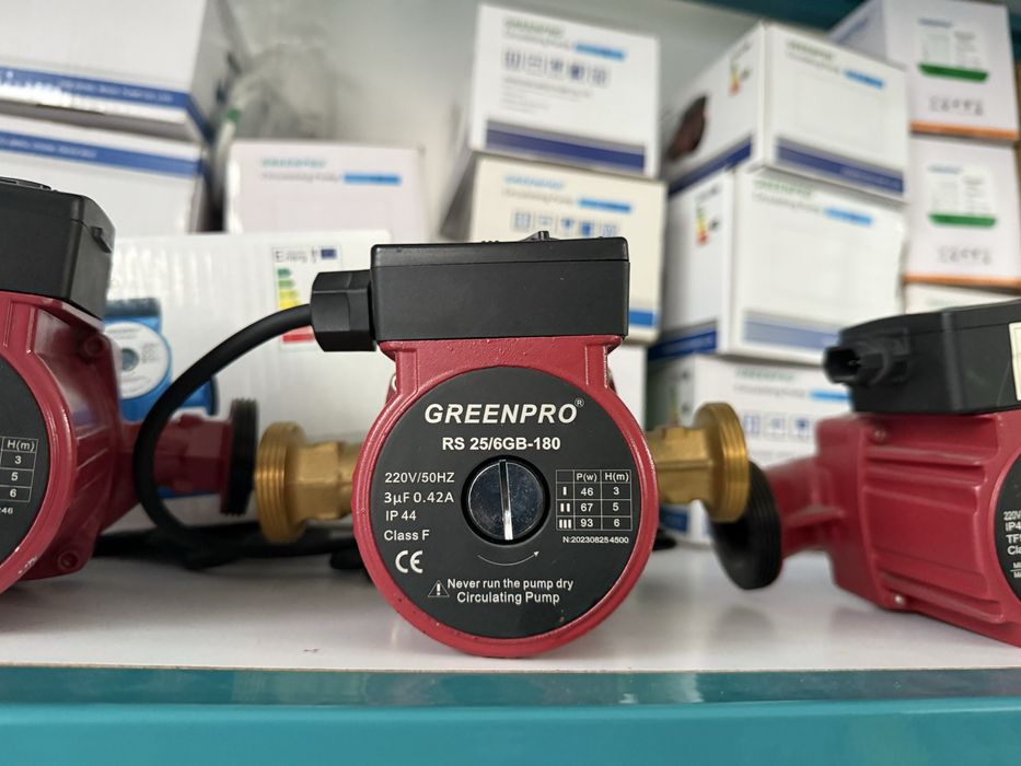 Рециркуляционный насос для отопления бойлер Greenoro RS25/6GB латун