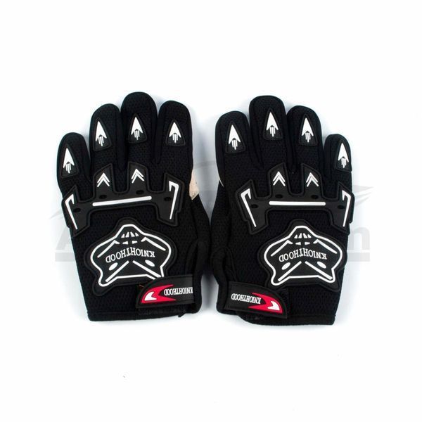 Детски спортни ръкавици BLACK Мотоциклетни ръкавици с пълен пръст за д