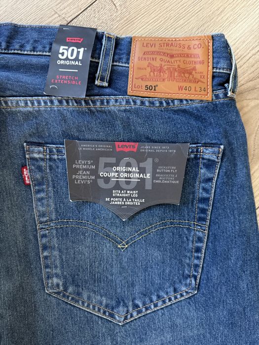 Blugi LEVIS 501 Albastru Barbati | Marime 40 x 34 (Talie 104 cm)