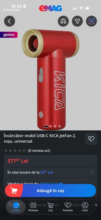 KiCA Jet Fan 2 suflanta electrica