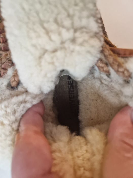 Cizme Converse din piele, cu blană